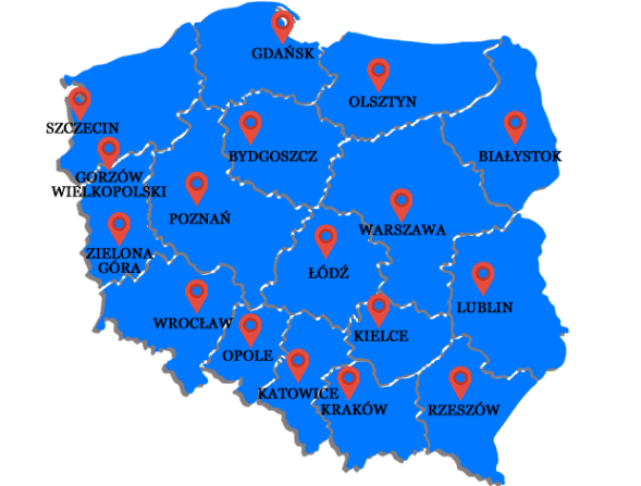 Mapa dostaw Artodip&nbsp;Gel w Polsce